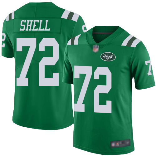 New York Jets Limited Green Youth Brandon Shell Jersey NFL Football 72 Rush Vapor Untouchable